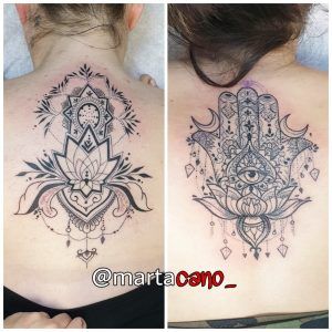 Mandalas tattoo en la espalda