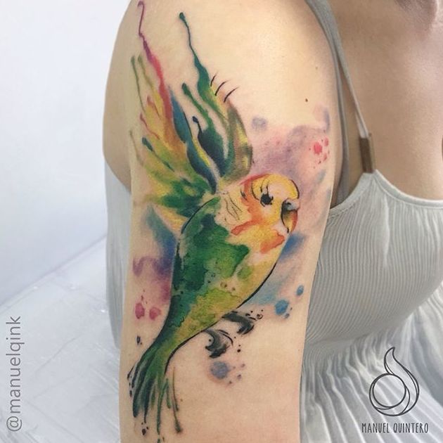 Tatuaje watercolor animales. Tatuajes signifiquen libertad