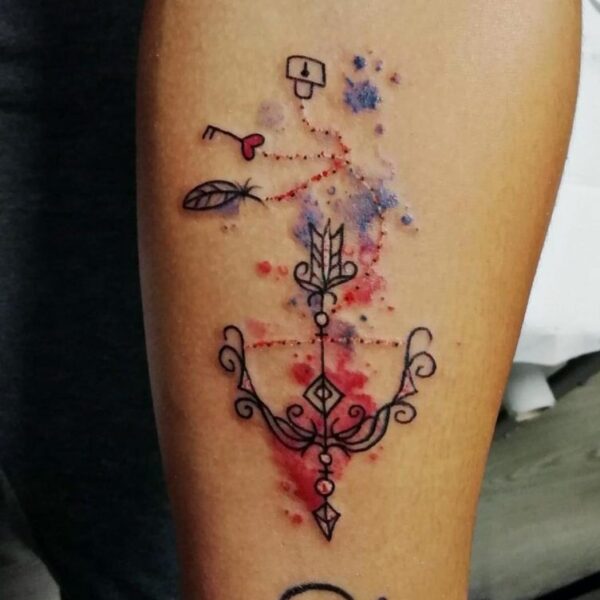 watercolor tattoo Tatuaje estilo watercolor en el antebrazo