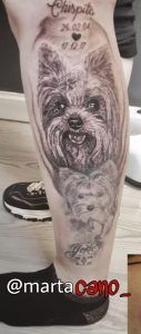 Tatuajes perritos estilo retrato realismo