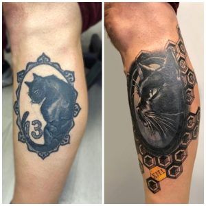 tapado y restauración de tattoo