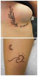 tatuaje minimalista en el pecho