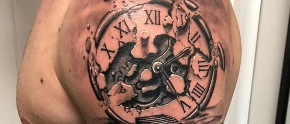 tatuaje de Reloj realismo