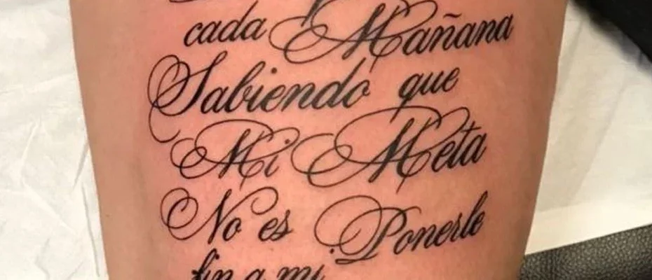 Tatuajes de frases. lettering