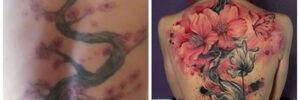 cover up tattoo en espalda