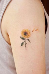 girasol en el brazo