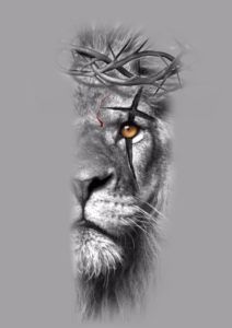 león con corona de espinas