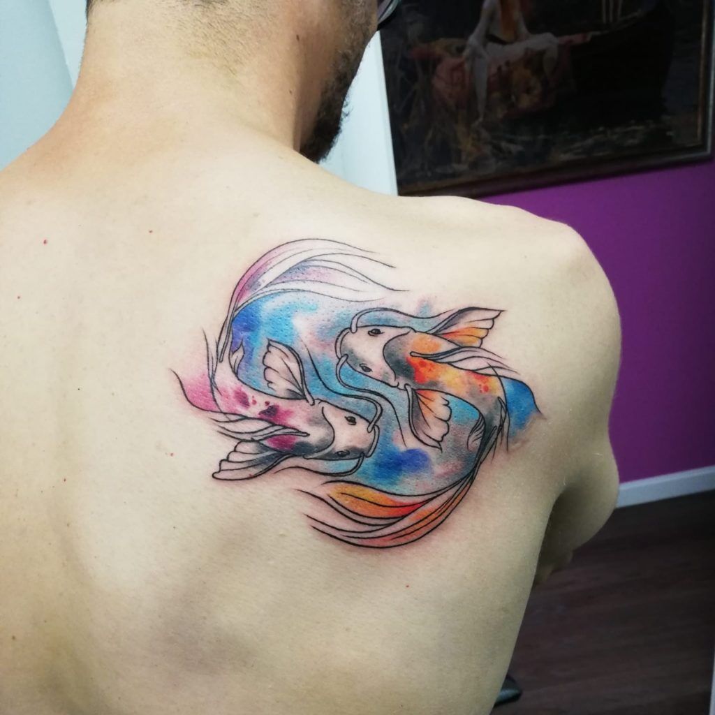 Tatuajes watercolor peces