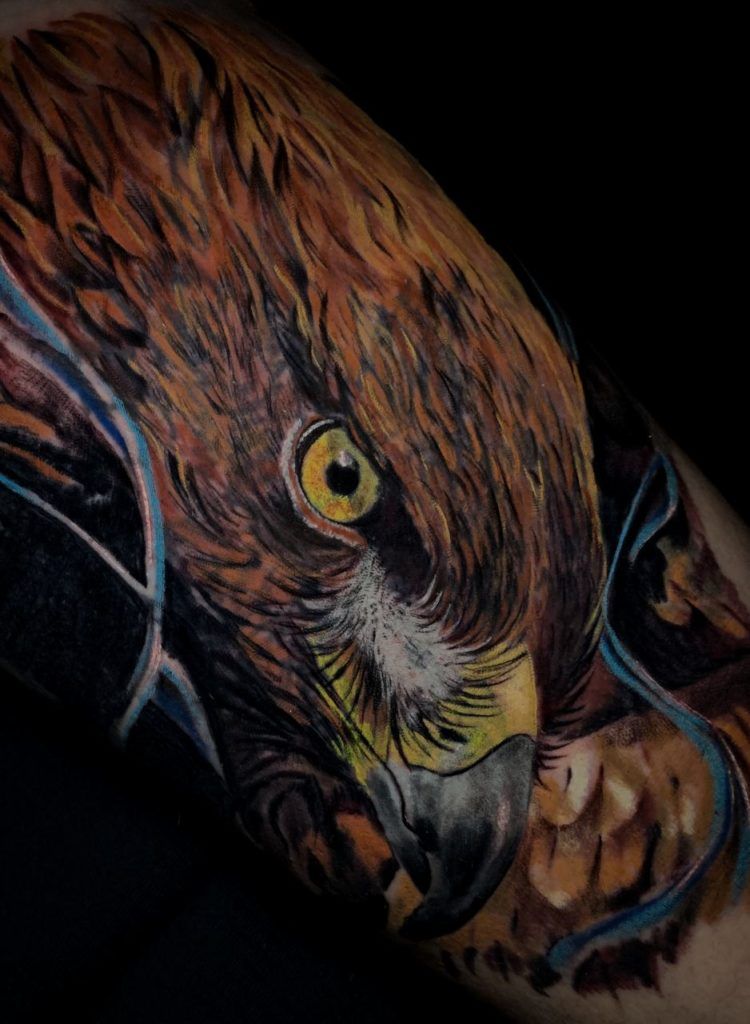 Tatuaje águila estilo realismo