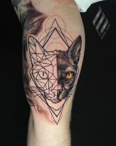 realismo tatuajes de gatos