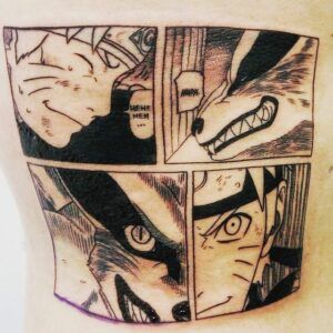 tatuaje naruto estilo comic