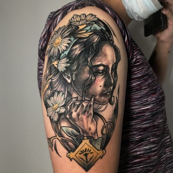 tatuaje retrato neotradicional Retrato neotradicional