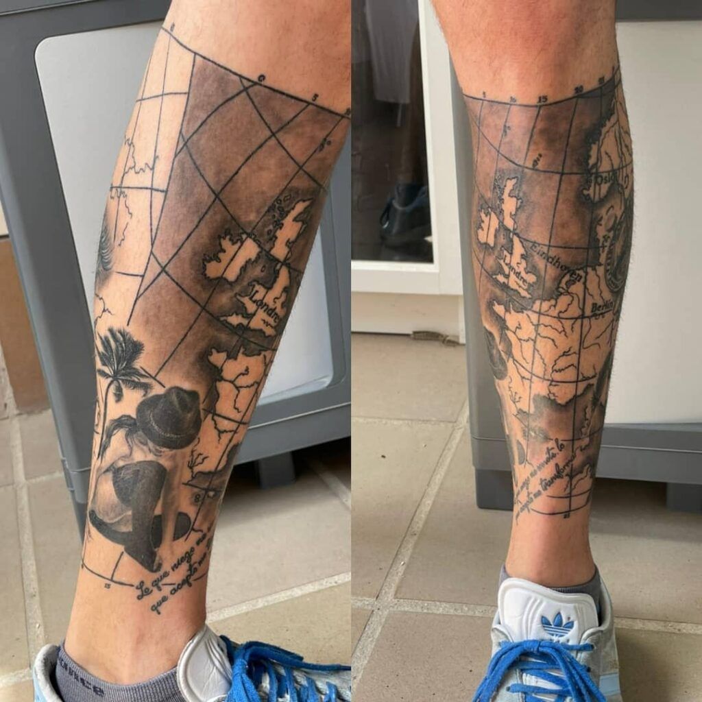 tatuajes de mapas - Circe Tattoo