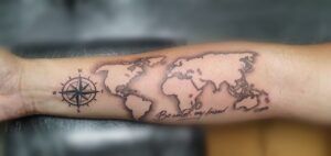 tatuaje de mapa