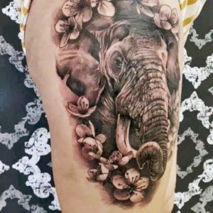 elefante realismo tattoo