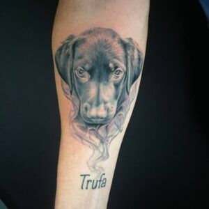 tatuaje retratos perro realismo