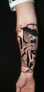 Estudio de Tatuajes en Madrid. Diseño con pinturas famosas, Picasso