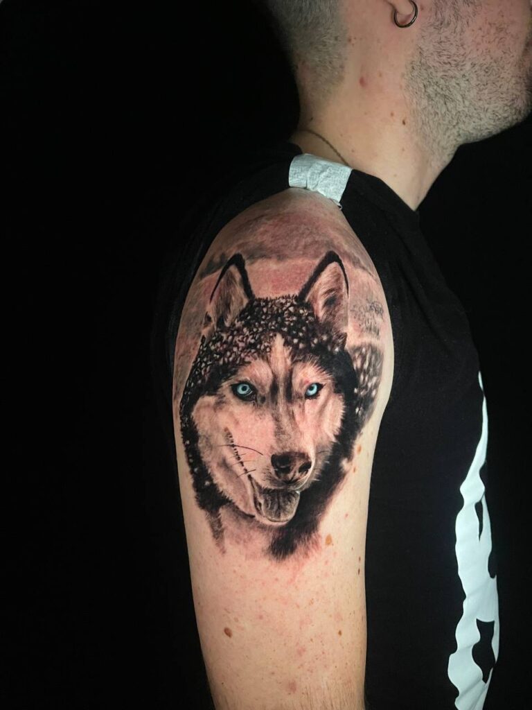 Tatuajes de Lobos realismo