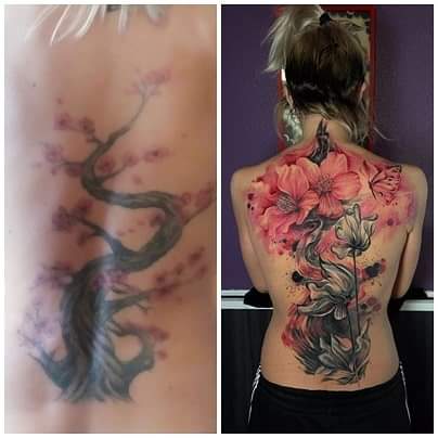 Flower Cover Up on the back