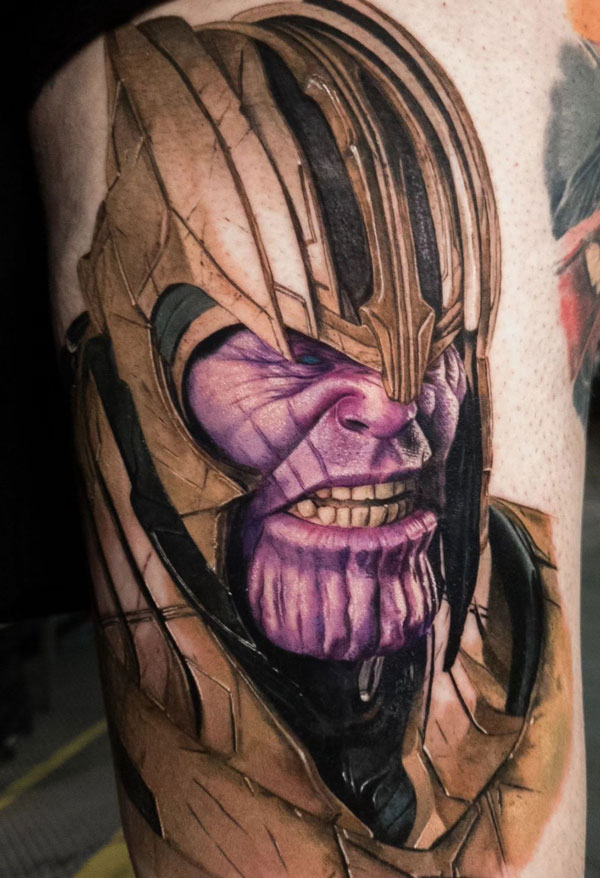 Tatuaje neotradicional Thanos