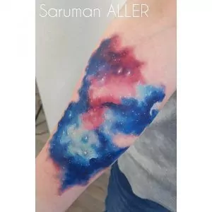 tatuaje de cielo a color