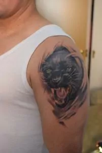 puma en el brazo