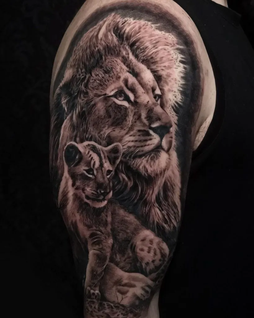 tatuajes realistas leones