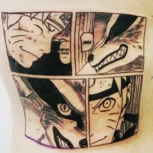 tatuaje naruto estilo comic