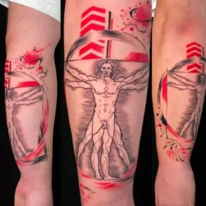 trash polka tattoo