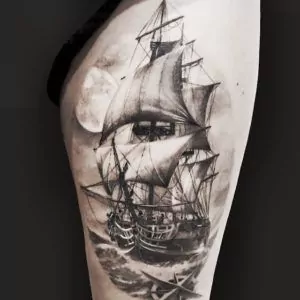 barco realismo tattoo
