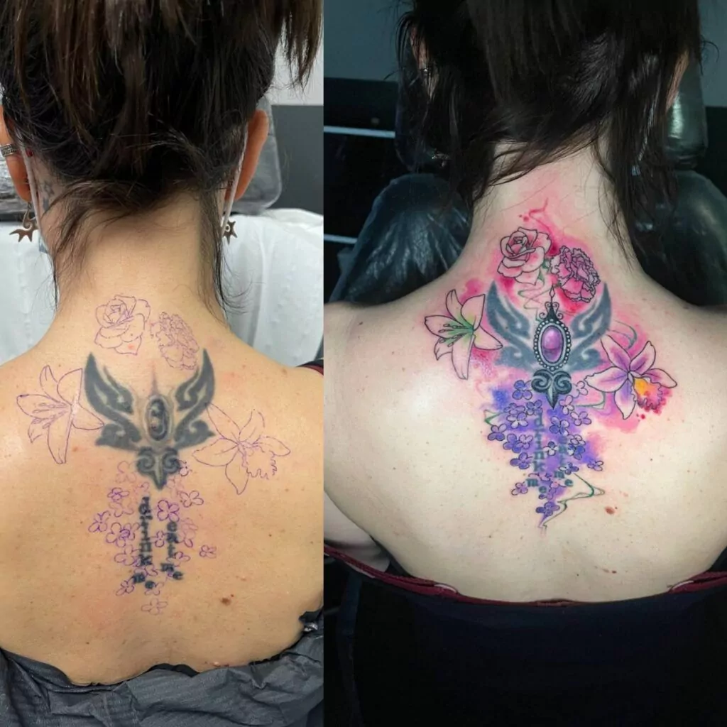 Tatuajes en el cuello para mujer