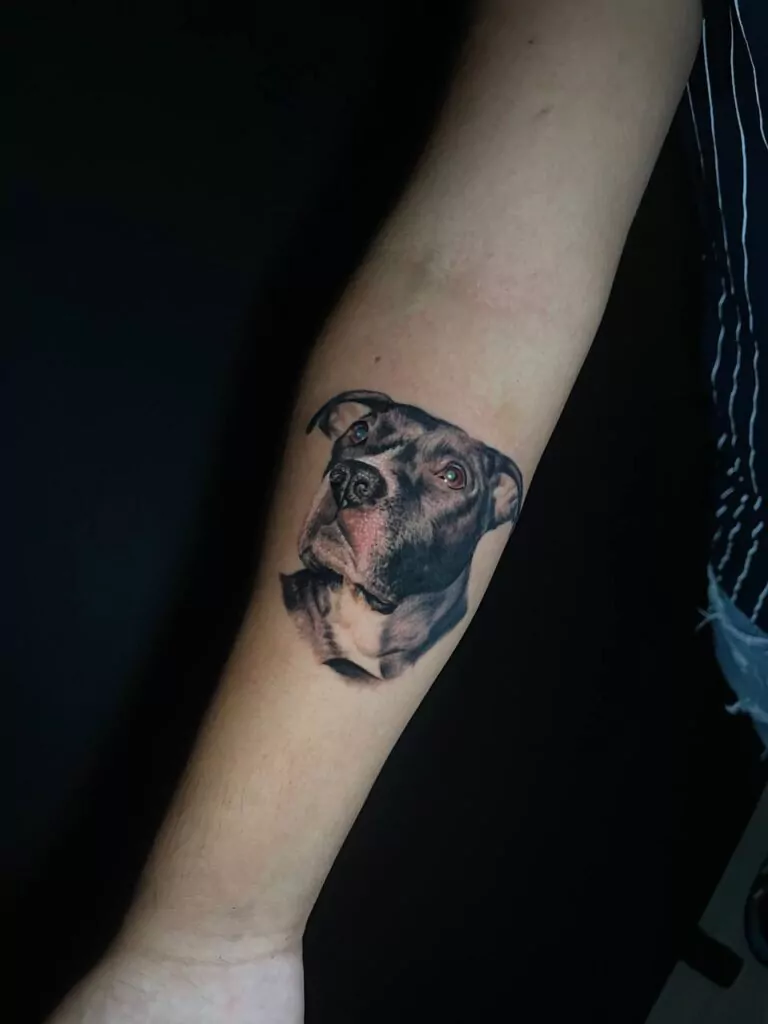 tatuajes realismo retrato perro